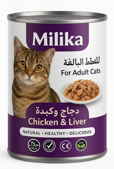 Milika For Adult Cats Chicen & Liver 400 gr